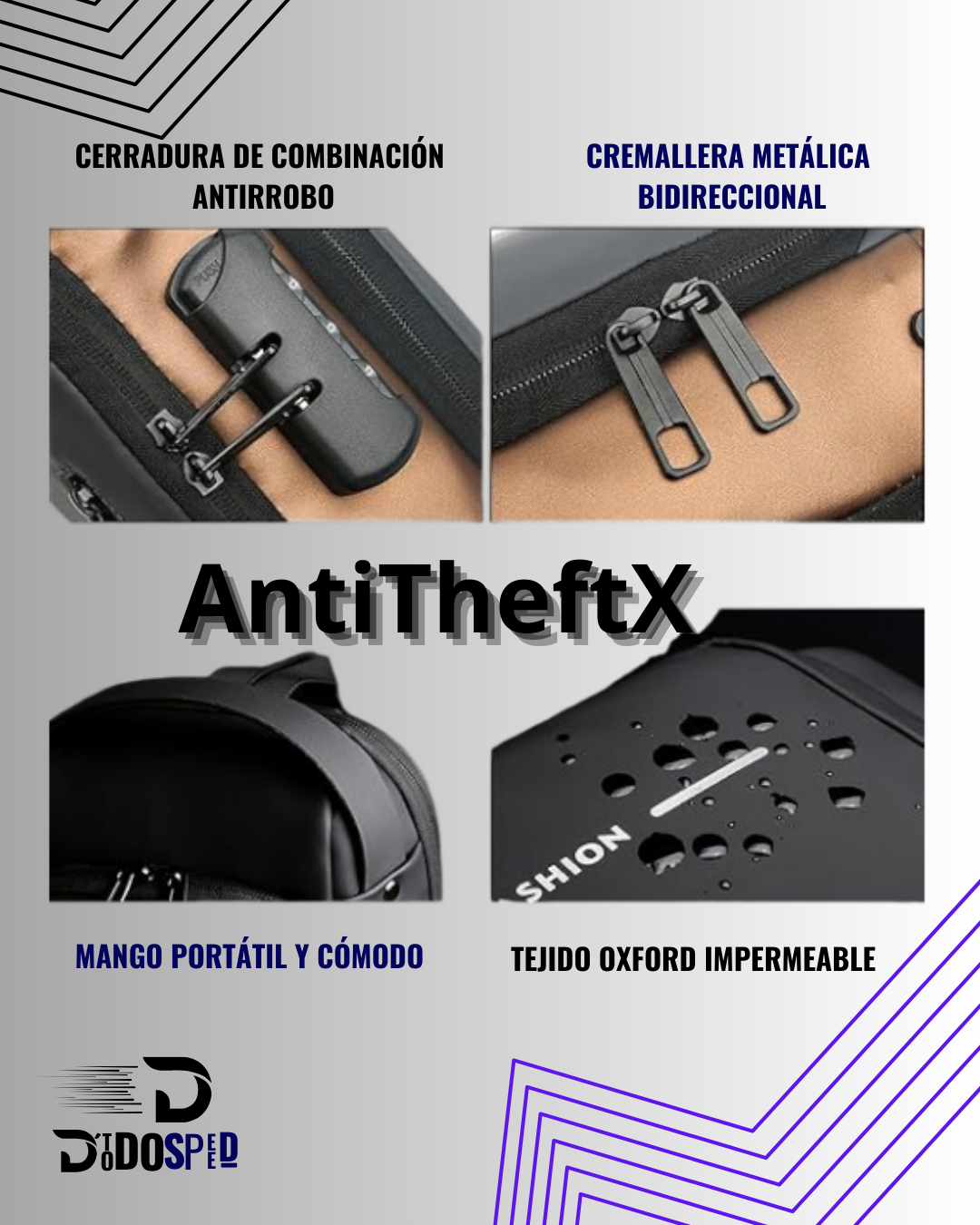 AntiTheftX™: Bolso Deportivo Inteligente con Seguridad Avanzada